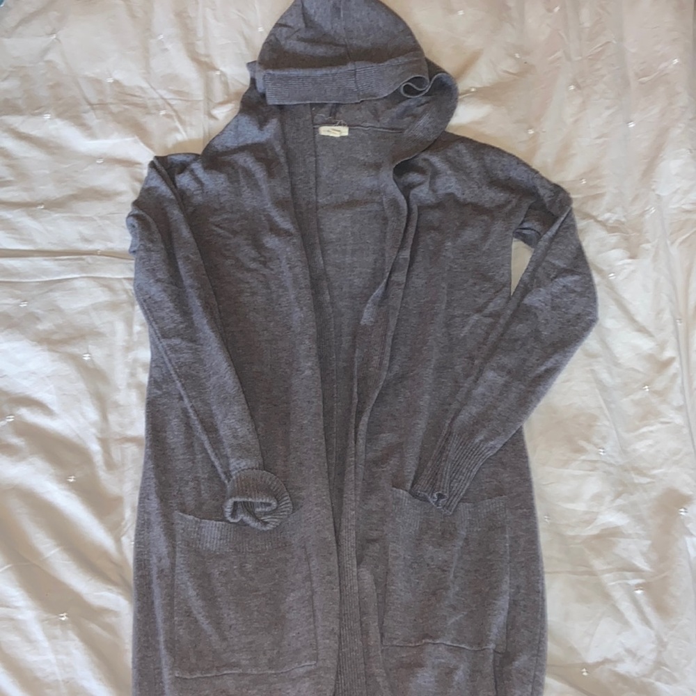 Long Hooded Cardigan